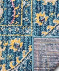 Well Woven Carson Agra Medallion Persian Vintage Bohemian Blue Area Rug All Area Rugs And Runners