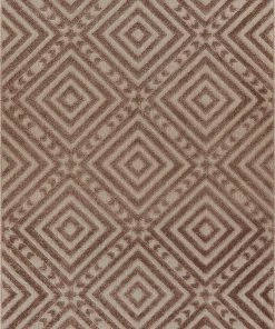 WRG All Area Rugs And Runners Geometric Beige Taupe High Traffic Stain Resistant Indoor Outdoor Area Rug