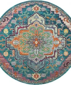 Modern Rugs And Decor Boho Chic Oriental Medallion Distressed Area Rug, Teal / Rose All Area Rugs And Runners 13 Modern Rugs And Decor Boho Chic Oriental Medallion Distressed Area Rug, Teal / Rose All Area Rugs And Runners