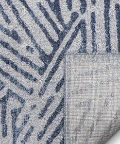 Well Woven Gizelda Blue Geometric Lines Pattern Area Rug All Area Rugs And Runners