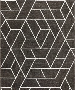 WW Modern Geometric Angles Tiles Gray Ivory Area Rugs All Area Rugs And Runners