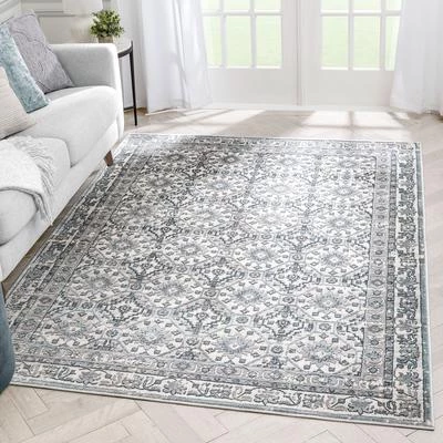 Well Woven Vintage Eclectic Geometric Floral Grey Soft Area Rug All Area Rugs And Runners 1 Well Woven Vintage Eclectic Geometric Floral Grey Soft Area Rug All Area Rugs And Runners