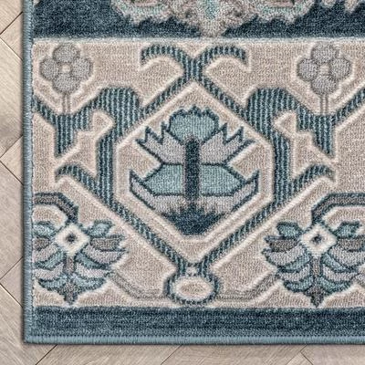 Well Woven Vintage Oriental Persian Blue Soft Area Rug 4 Well Woven Vintage Oriental Persian Blue Soft Area Rug