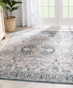 Well Woven Vintage Oriental Persian Grey Soft Area Rug