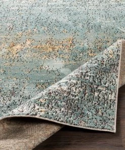 All Area Rugs And Runners Barsala Aqua Contemporary Abstract Area Soft Rug