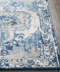 Amalia Distressed Medallion Area Rug All Area Rugs And Runners Vintage Distressed Blue Cream Area Rugs