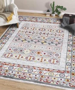 Bohemian & Eclectic Floral Pattern Soft Area Rugs