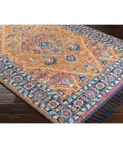 WW All Area Rugs And Runners Tassel Orange Cream Multi-color Area Rugs