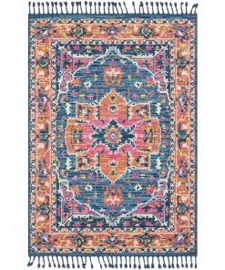 WW All Area Rugs And Runners Tassel Orange Pink Blue Area Rugs