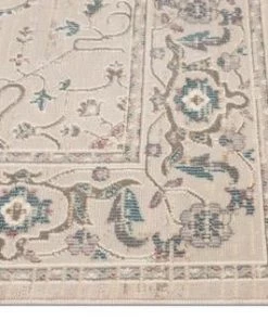 Well Woven Beige Vintage Oriental Medallion Soft Area Rug