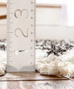 Well Woven Moroccan Geometric Shag Black Soft Area Rug