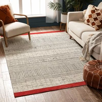 Ww Largo Modern Abstract Geometric Pattern Red Kilim-Style Soft Area Rug All Area Rugs And Runners 1 Ww Largo Modern Abstract Geometric Pattern Red Kilim-Style Soft Area Rug All Area Rugs And Runners
