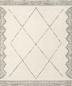 Well Woven Moroccan Diamond Pattern Beige Rug