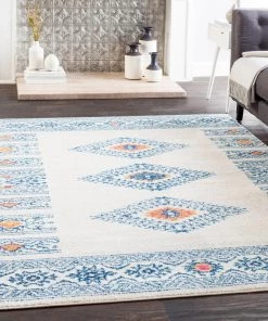 Camryn Boho Southwestern All Area Rugs And Runners Southwestern Ivory Gray Blue Area Rug