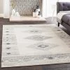 Camryn Boho Southwestern Area Rug Southwestern Ivory Gray White Black Area Rug All Area Rugs And Runners