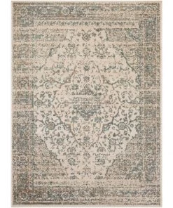Carson Teal & Camel Vintage Traditional Gray Beige Cream Area Rug
