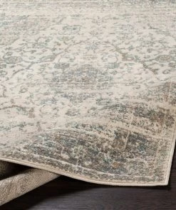 Carson Teal & Camel Vintage Traditional Gray Beige Cream Area Rug