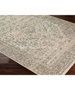 Carson Teal & Camel Vintage Traditional Gray Beige Cream Area Rug