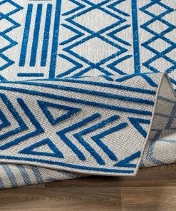 All Area Rugs And Runners Cassian Bohemian Indoor/ Outdoor Area Rug Dark Blue