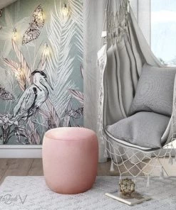 Modern Rugs And Decor Velvet Round Pouf