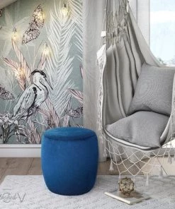 Modern Rugs And Decor Velvet Round Pouf