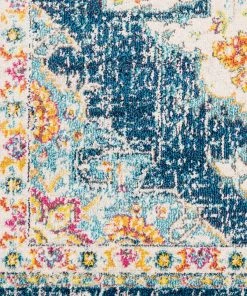 Chahira Navy & Saffron Vintage All Area Rugs And Runners Vintage Medallion Navy Ivory Multi-color Area Rug 11 Chahira Navy & Saffron Vintage All Area Rugs And Runners Vintage Medallion Navy Ivory Multi-color Area Rug