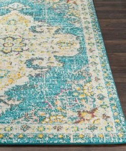 Chahira Teal Vintage Distressed Medallion All Area Rugs And Runners Vintage Medallion Teal Multi-color Area Rug 7 Chahira Teal Vintage Distressed Medallion All Area Rugs And Runners Vintage Medallion Teal Multi-color Area Rug