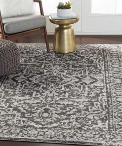 Copper Grove Distressed Persian Pattern Charcoal Light Gray Soft Area Rug All Area Rugs And Runners