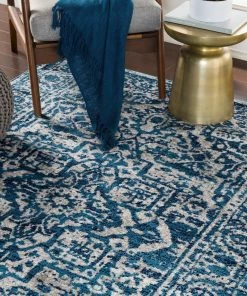 Copper Grove Distressed Persian Pattern Sky Blue Light Gray Soft Area Rug All Area Rugs And Runners