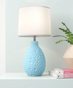 Modern Rugs And Decor 14 Inch Ceramic Crafted Table Lamp