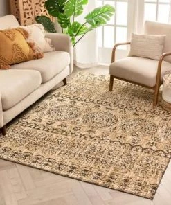 Well Woven All Area Rugs And Runners Beige Modern Vintage Mediterranean Soft Area Rug