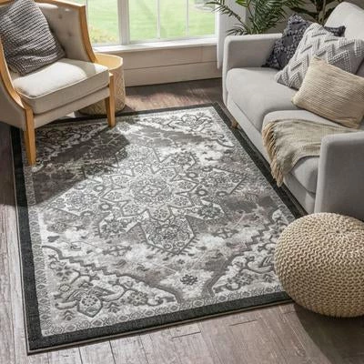 Well Woven All Area Rugs And Runners Vintage Medallion Oriental Grey Soft Area Rug 1 Well Woven All Area Rugs And Runners Vintage Medallion Oriental Grey Soft Area Rug