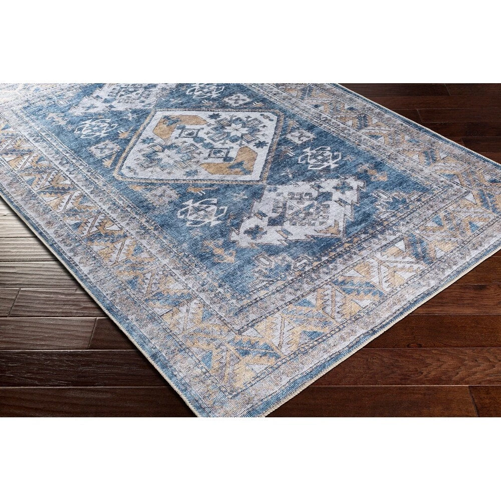 Artistic Weavers Triple Medallion Printed Machine Washable Area Soft Rug 6 Artistic Weavers Triple Medallion Printed Machine Washable Area Soft Rug