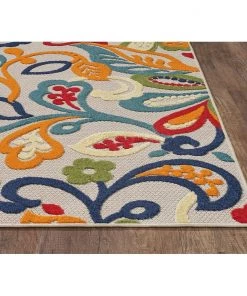 All Area Rugs And Runners Domani Napa Floral Textured Indoor/ Outdoor Area Rug
