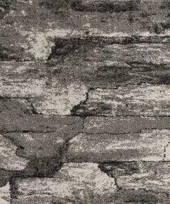 Domani Scene Transitional Charcoal Wave Or Brick Soft Area Rug