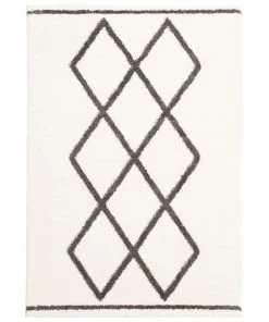 Ecarpetgallery Ivory Modern & Contemporary Shag Modern/ Geometric Rugs