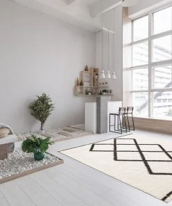 Ecarpetgallery Ivory Modern & Contemporary Shag Modern/ Geometric Rugs