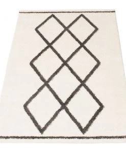 Ecarpetgallery Ivory Modern & Contemporary Shag Modern/ Geometric Rugs