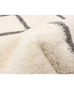 Ecarpetgallery Ivory Modern & Contemporary Shag Modern/ Geometric Rugs