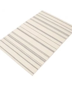 Ecarpetgallery Indoor/ Outdoor Ivory Blue Nsvy Stripes Soft Rug All Area Rugs And Runners