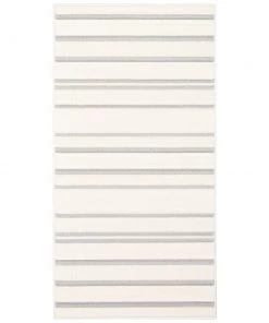 Ecarpetgallery Indoor/ Outdoor Ivory Blue Nsvy Stripes Soft Rug All Area Rugs And Runners