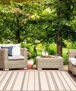 Ecarpetgallery Indoor/Outdoor Stripes Rug- Multiple Colors