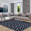 Ecarpetgallery All Area Rugs And Runners Geometric Navy Blue Modern Contemporary Soft Rug
