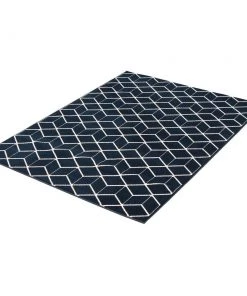 Ecarpetgallery All Area Rugs And Runners Geometric Navy Blue Modern Contemporary Soft Rug