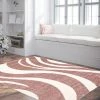 Ecarpetgallery Modern Contemporary Shag Pink Ivory Area Rug All Area Rugs And Runners