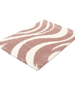 Ecarpetgallery Modern Contemporary Shag Pink Ivory Area Rug All Area Rugs And Runners