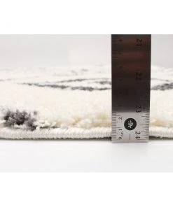 Ecarpetgallery Ivory Dark Grey Modern & Contemporary Soft Shag Area Rug All Area Rugs And Runners