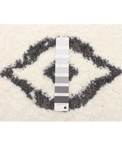 Ecarpetgallery Ivory Dark Grey Modern & Contemporary Soft Shag Area Rug All Area Rugs And Runners