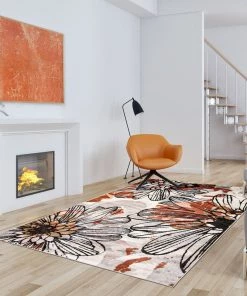 Ecarpetgallery All Area Rugs And Runners Natalie Portman Large Floral Modern & Contemporary Soft Rug