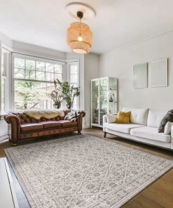 Ecarpetgallery All Area Rugs And Runners Alexandra Grey Ivory Transitional Soft Rug